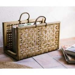 Wadiga Porte-revues Et Caisses Porte Revues En Bambou Et Rotin à Poser -Rangements déco Soldes porte revues en bambou et rotin a poser 3