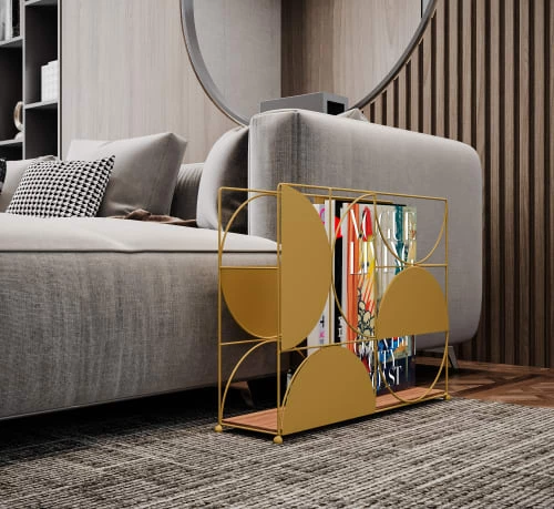 Potiron Paris Porte-revues Et Caisses Porte-revues En Bois Et Métal Doré 4 Potiron Paris Porte-revues Et Caisses Porte-revues En Bois Et Métal Doré – Image 2