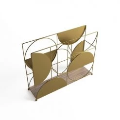 Potiron Paris Porte-revues Et Caisses Porte-revues En Bois Et Métal Doré 12 Potiron Paris Porte-revues Et Caisses Porte-revues En Bois Et Métal Doré -Rangements déco Soldes porte revues en bois et metal dore 4