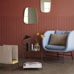 Hubsch Porte-revues Et Caisses Porte-revues En Coton Et Métal Noir H50 -Rangements déco Soldes porte revues en coton et metal noir h50 3