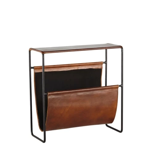 Maisons Du Monde Porte-revues Et Caisses Porte-revues En Cuir Et Métal Noir 4 Maisons Du Monde Porte-revues Et Caisses Porte-revues En Cuir Et Métal Noir – Image 2