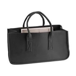 Present Time Porte-revues Et Caisses Porte Revues En Feutrine Noire -Rangements déco Soldes porte revues en feutrine noire 3