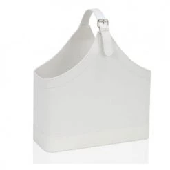 Wadiga Porte-revues Et Caisses Porte Revues En Similicuir Blanc