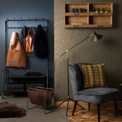 Dutchbone Porte-revues Et Caisses Porte Revues Vintage Cuir Et Métal Marron -Rangements déco Soldes porte revues vintage cuir et metal marron 2