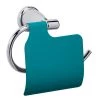 Rossignol Rangements Salle De Bain Porte-rouleau PH En Métal Bleu Turquoise -Rangements déco Soldes porte rouleau ph en metal bleu turquoise