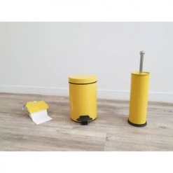 Rossignol Rangements Salle De Bain Porte-rouleau PH En Métal Jaune Moutarde -Rangements déco Soldes porte rouleau ph en metal jaune moutarde 3