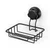 Compactor Rangements Salle De Bain Porte-savon à Ventouse Noir -Rangements déco Soldes porte savon a ventouse noir