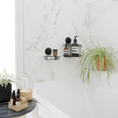 Compactor Rangements Salle De Bain Porte-savon à Ventouse Noir 8 Compactor Rangements Salle De Bain Porte-savon à Ventouse Noir – Image 6