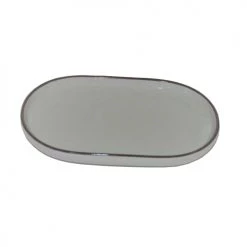 Home Bain Rangements Salle De Bain Porte Savon Ovale Et Bicolore Gris