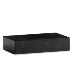 Wadiga Rangements Salle De Bain Porte Savon Rectangulaire En Marbre Noir