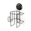 Compactor Rangements Salle De Bain Porte Sèche-cheveux à Ventouse Noir -Rangements déco Soldes porte seche cheveux a ventouse noir
