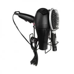 Compactor Rangements Salle De Bain Porte Sèche-cheveux à Ventouse Noir -Rangements déco Soldes porte seche cheveux a ventouse noir 3