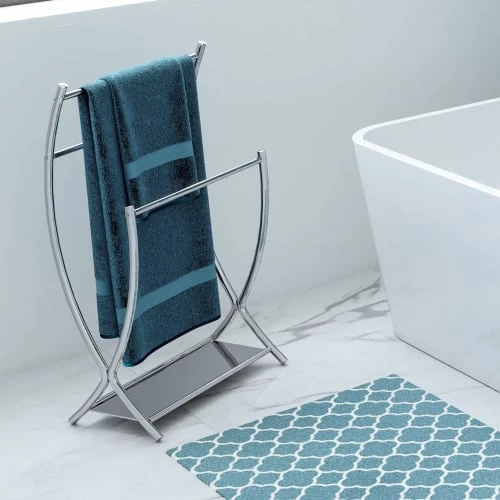 Allibert Rangements Salle De Bain Porte-serviette 3 Barres Chrome Brillant H90cm 4 Allibert Rangements Salle De Bain Porte-serviette 3 Barres Chrome Brillant H90cm – Image 2