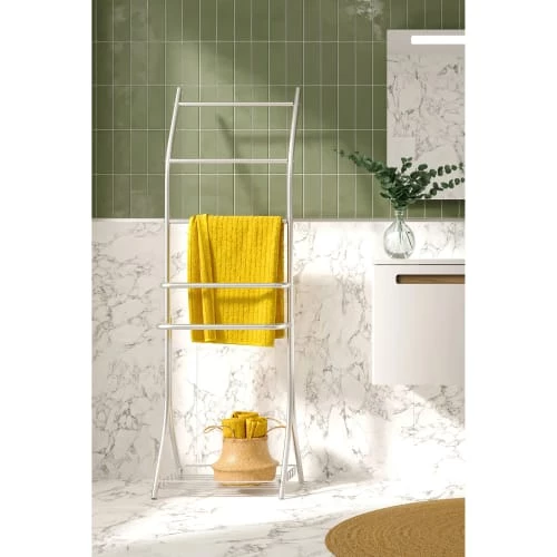 Allibert Rangements Salle De Bain Porte-serviette En Acier H 158,5cm 4 Allibert Rangements Salle De Bain Porte-serviette En Acier H 158,5cm – Image 2