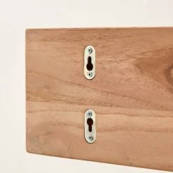 Tikamoon Rangements Salle De Bain Porte Serviette Mural En Teck Massif 100 Cm -Rangements déco Soldes porte serviette mural en teck massif 100 cm 7