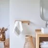 Tikamoon Rangements Salle De Bain Porte Serviette Mural En Teck Massif -Rangements déco Soldes porte serviette mural en teck massif