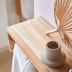 Tikamoon Rangements Salle De Bain Porte Serviette Mural En Teck Massif 60 Cm -Rangements déco Soldes porte serviette mural en teck massif 60 cm 2