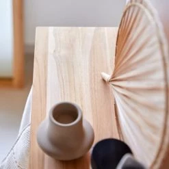 Tikamoon Rangements Salle De Bain Porte Serviette Mural En Teck Massif 60 Cm -Rangements déco Soldes porte serviette mural en teck massif 60 cm 4