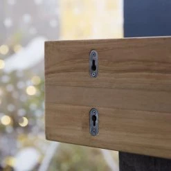 Tikamoon Rangements Salle De Bain Porte Serviette Mural En Teck Massif 60 Cm -Rangements déco Soldes porte serviette mural en teck massif 60 cm 8