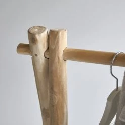 Tikamoon Rangements Salle De Bain Porte Serviette Simple En Teck Massif -Rangements déco Soldes porte serviette simple en teck massif 1