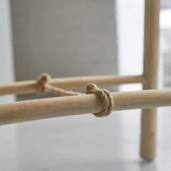 Tikamoon Rangements Salle De Bain Porte Serviette Simple En Teck Massif -Rangements déco Soldes porte serviette simple en teck massif 4