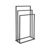 Wadiga Rangements Salle De Bain Porte Serviette Sur Pied En Métal Noir 3 Bras -Rangements déco Soldes porte serviette sur pied en metal noir 3 bras