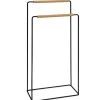 Wadiga Rangements Salle De Bain Porte Serviette Sur Pied En Métal Noir Et Bois H81cm -Rangements déco Soldes porte serviette sur pied en metal noir et bois h81cm