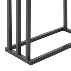 Beliani Rangements Salle De Bain Porte-serviettes 45 X 84 Cm Noir Et Bois Foncé -Rangements déco Soldes porte serviettes 45 x 84 cm noir et bois fonce 3