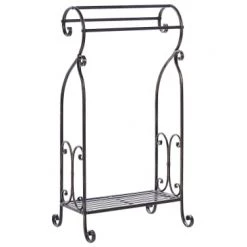 Beliani Rangements Salle De Bain Porte-serviettes 49 X 91 Cm Noir