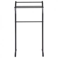 Beliani Rangements Salle De Bain Porte-serviettes 51 X 91 Cm Noir -Rangements déco Soldes porte serviettes 51 x 91 cm noir 2