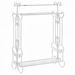 Beliani Rangements Salle De Bain Porte-serviettes 60 X 90 Cm Blanc