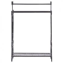Beliani Rangements Salle De Bain Porte-serviettes 60 X 90 Cm Noir -Rangements déco Soldes porte serviettes 60 x 90 cm noir 2
