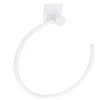 Wadiga Rangements Salle De Bain Porte-serviettes Anneau En Métal Blanc - 18x18cm