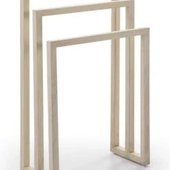 Thai Natura Rangements Salle De Bain Porte-serviettes En Bois Beige -Rangements déco Soldes porte serviettes en bois beige 3