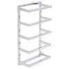 Beliani Rangements Salle De Bain Porte-serviettes Mural Acier Argenté 5 Barres 31 X 57 Cm -Rangements déco Soldes porte serviettes mural acier argente 5 barres 31 x 57 cm