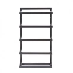 Beliani Rangements Salle De Bain Porte-serviettes Mural Acier Noir 5 Barres 31 X 57 Cm -Rangements déco Soldes porte serviettes mural acier noir 5 barres 31 x 57 cm 3