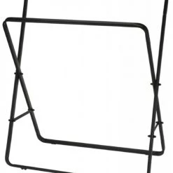 Wadiga Rangements Salle De Bain Porte-serviettes Sur Pied En Métal Noir 2 Bras