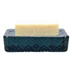 Sensei Maison Rangements Salle De Bain Portesavon En Verre Recyclé Indigo 12x9x3 Cm -Rangements déco Soldes portesavon en verre recycle indigo 12x9x3 cm 2