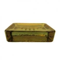 Sensei Maison Rangements Salle De Bain Portesavon En Verre Recyclé Miel 12x9x3 Cm -Rangements déco Soldes portesavon en verre recycle miel 12x9x3 cm 2