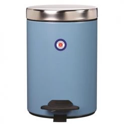 Rossignol Rangements Salle De Bain Poubelle 3L DUO En Métal Bleu Clair
