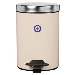 Rossignol Rangements Salle De Bain Poubelle 3L DUO En Métal Beige Foncé -Rangements déco Soldes poubelle 3l duo en metal ivoire 9