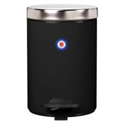 Rossignol Rangements Salle De Bain Poubelle 3L DUO En Métal Corail -Rangements déco Soldes poubelle 3l duo en metal noir 3