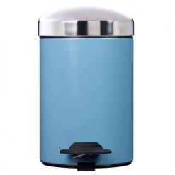 Rossignol Rangements Salle De Bain Poubelle 3L En Métal Bleu Clair -Rangements déco Soldes poubelle 3l en metal bleu clair 2