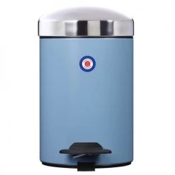 Rossignol Rangements Salle De Bain Poubelle 3L En Métal Bleu Clair