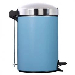 Rossignol Rangements Salle De Bain Poubelle 3L En Métal Bleu Clair -Rangements déco Soldes poubelle 3l en metal bleu clair 3