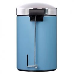 Rossignol Rangements Salle De Bain Poubelle 3L En Métal Bleu Clair -Rangements déco Soldes poubelle 3l en metal bleu clair 4
