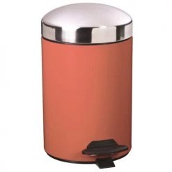 Rossignol Rangements Salle De Bain Poubelle 3L En Métal Corail -Rangements déco Soldes poubelle 3l en metal corail 5