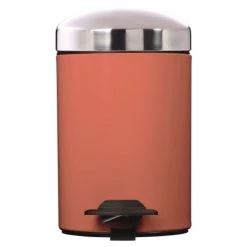 Rossignol Rangements Salle De Bain Poubelle 3L En Métal Corail -Rangements déco Soldes poubelle 3l en metal corail 6