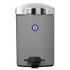 Rossignol Rangements Salle De Bain Poubelle 3L En Métal Gris Souris -Rangements déco Soldes poubelle 3l en metal gris souris