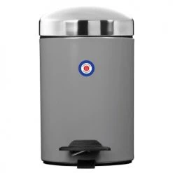 Rossignol Rangements Salle De Bain Poubelle 3L En Métal Gris Souris